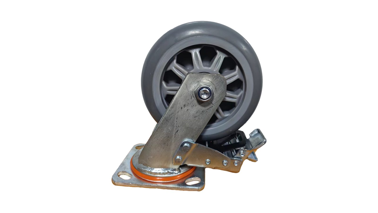 JG thickened and upgraded universal wheel polyurethane caster trailer wheel plate Xiao push wheel