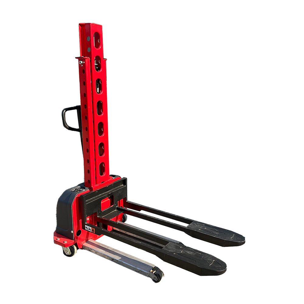 JG Semi Electric Self Lifting Stacker Truck 1t Portable Self Loading Electric Forklift for Car Warehouse