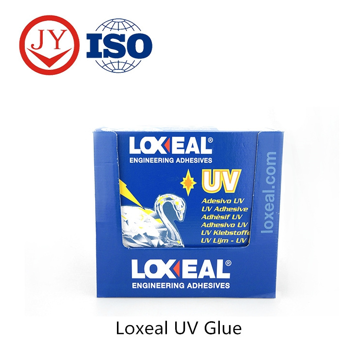 Good quality Italy Loxeal UV glue  for glass to metal glass surface to edge UV glue