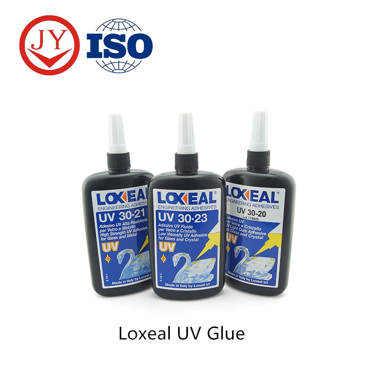 Good quality Italy Loxeal UV glue  for glass to metal glass surface to edge UV glue