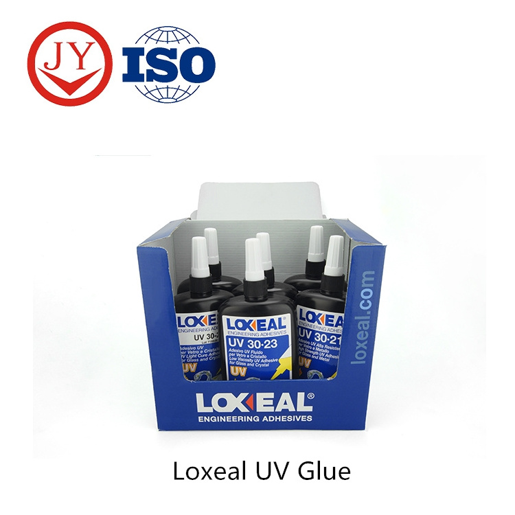 Good quality Italy Loxeal UV glue  for glass to metal glass surface to edge UV glue