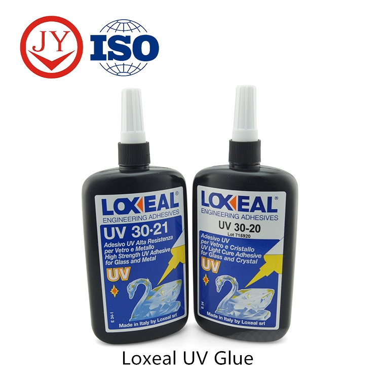 Good quality Italy Loxeal UV glue  for glass to metal glass surface to edge UV glue