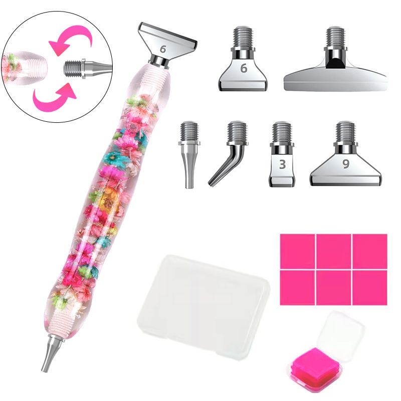 Resin Diamond Painting Point Drill Pen Metal Alloy Angled Pen Tip Head Diamond Painting Accessories Tools for DIY Craft