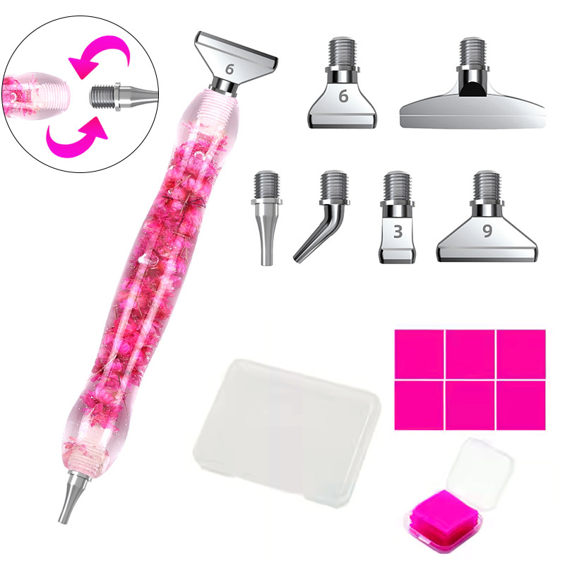 Resin Diamond Painting Point Drill Pen Metal Alloy Angled Pen Tip Head Diamond Painting Accessories Tools for DIY Craft