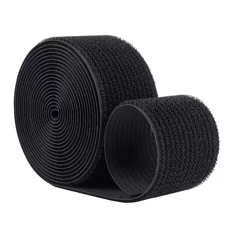 Jianli One Sided Sewing Hook and Loop Velcro's Tape Roll Hook Loop In 1 Sides Double Sided Straps