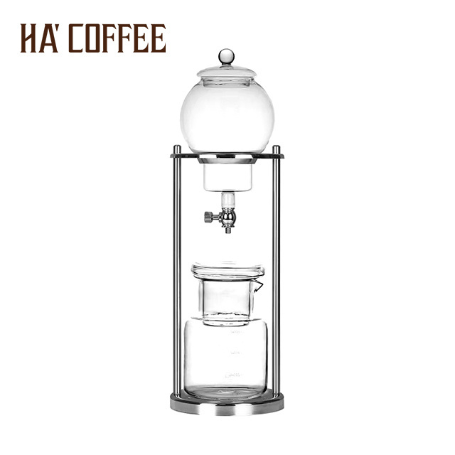 600ml Stainless Steel and Borosilicate Glass Silver Cold Brew Coffee Maker Cold Drip Coffee Maker Dutch Coffee Maker