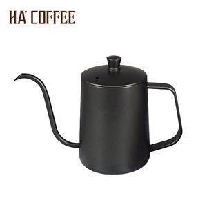 600ml Black Vintage Stainless Steel 304 Material Gooseneck Kettle V60 Pour Over Coffee Pot