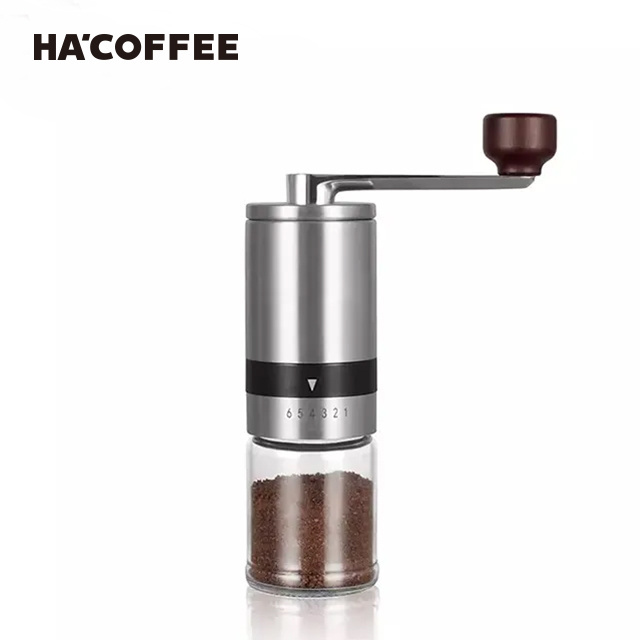 Mini Coffee Grinders Manual Commercial Espresso Cafe Ceramic Burr Stainless Steel Hand Crank Coffee Grinder For Sale