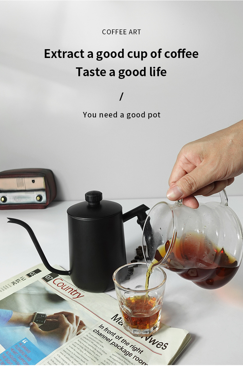 Hot Sale Stainless Steel Swallow Shape Spout Coffee Drip Kettle Portable Pour Over  Coffee Pot Pour Over Coffee Kettle