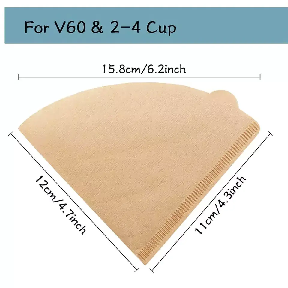 V Shape Coffee Filter Paper 1-2/2-4Cup For Drip Coffee Filter Cup paper coffee filter