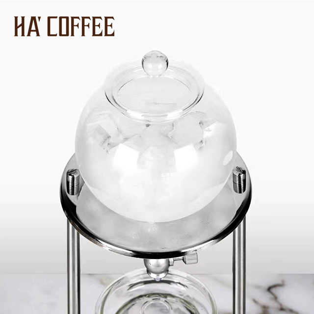 600ml Stainless Steel and Borosilicate Glass Silver Cold Brew Coffee Maker Cold Drip Coffee Maker Dutch Coffee Maker