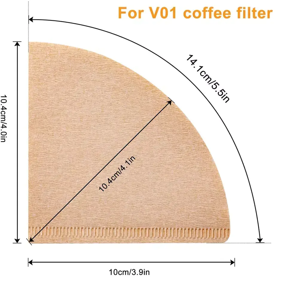 V Shape Coffee Filter Paper 1-2/2-4Cup For Drip Coffee Filter Cup paper coffee filter