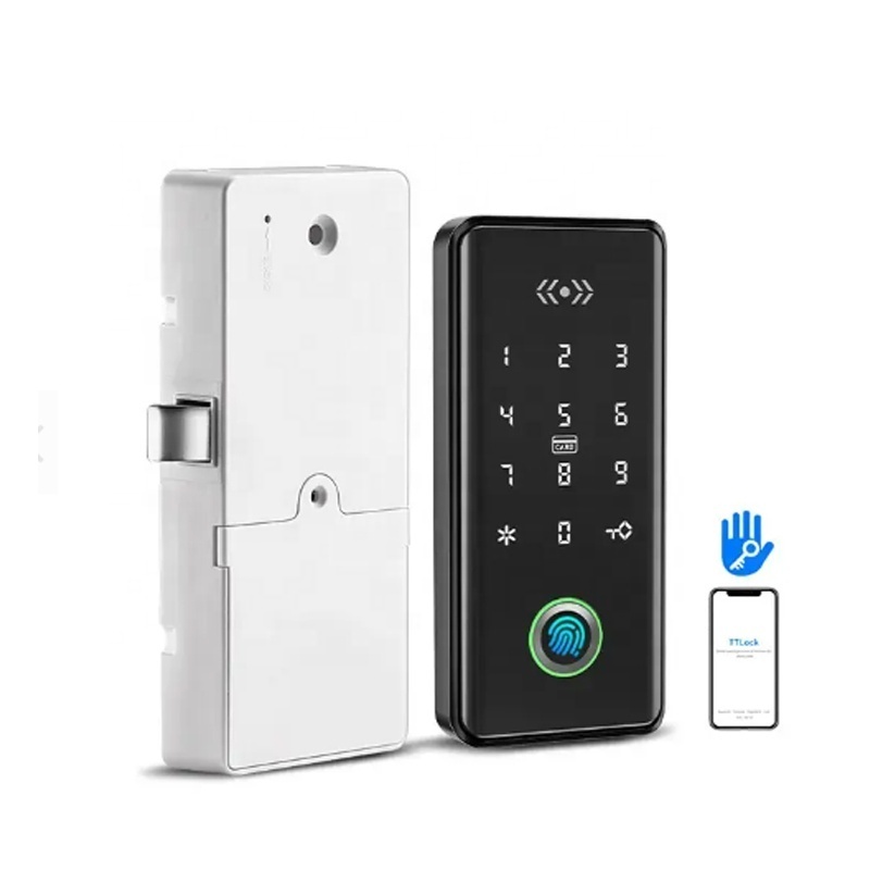 Zinc Alloy fingerprint cabinet lock TTLOCK APP password touch panel Micro USB emergency charging port smart cabinet lock ZW118