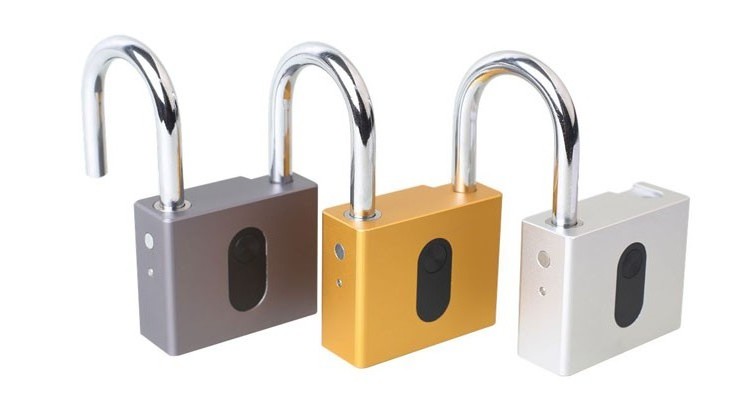 Anti theft padlock alarm lock  wireless smart door locker lock for padlock fingerprint door bicycle padlock