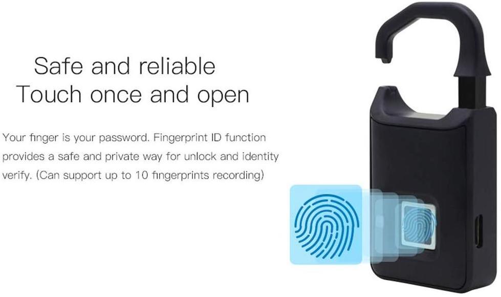 Keyless electronic padlock smart Fingerprint Padlock