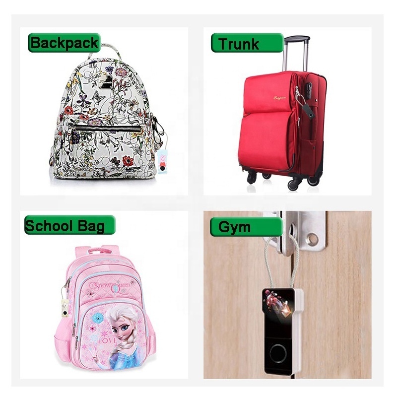 Anti-theft luggage backpack keyless padlock smart security zipper lock BG03 fingerprint padlock