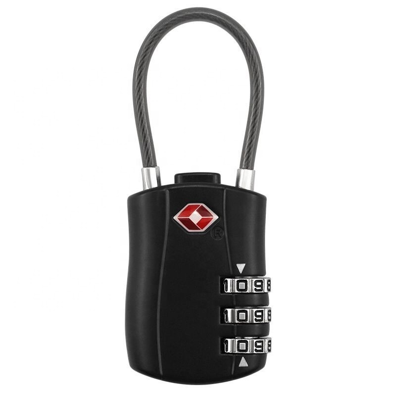 Safety Luggage 3 Digit Combination Password Steel Travel Safe Padlock TSA Approved suitcase lock