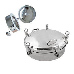 Factory Direct Stainless Steel Manway Manufacturer Tank Hatch DN500 Sanitary Tank Oval Round Manhole Cover