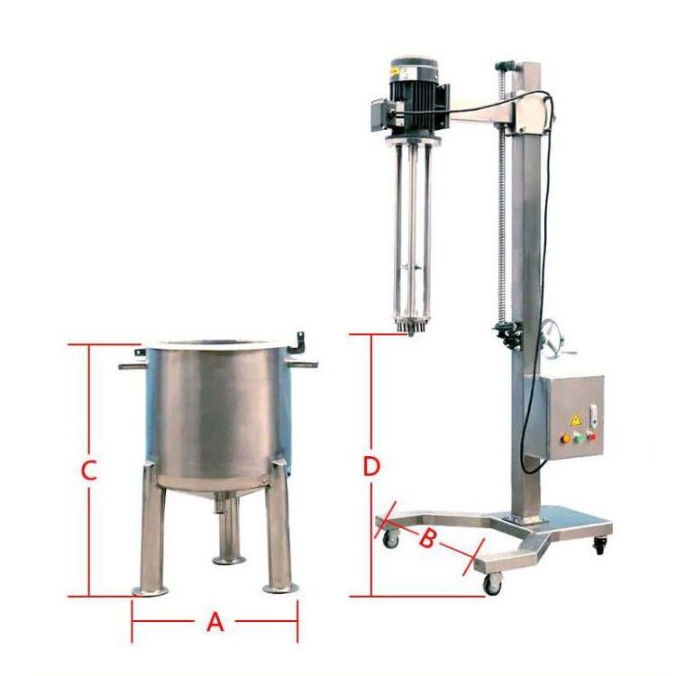 (304/316L) high shear lotion batch carbomer homogenizer emulsifying mixer high shear mixer silverson high shear homogenizer