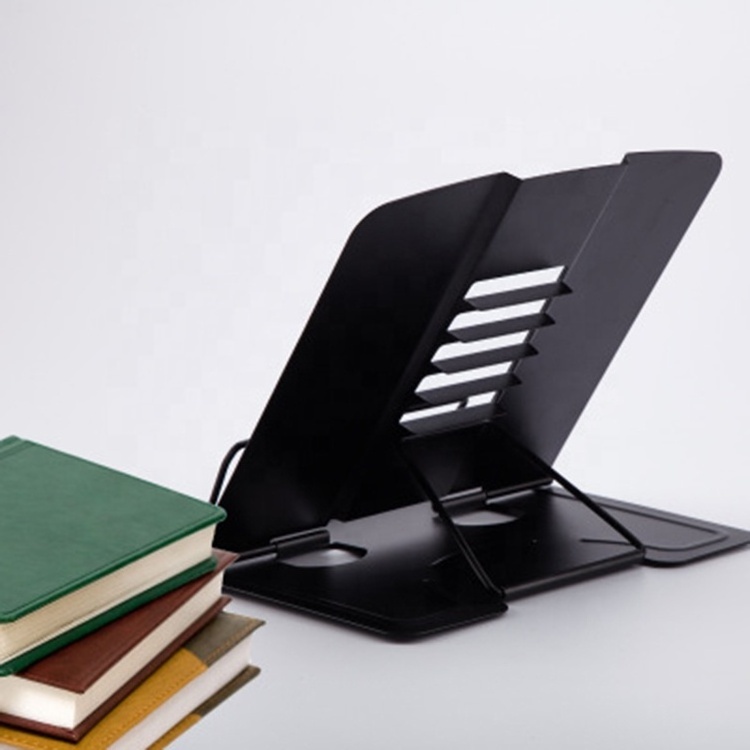 High quality folding reading shelf bookends protect eyesight heavy duty metal book stand