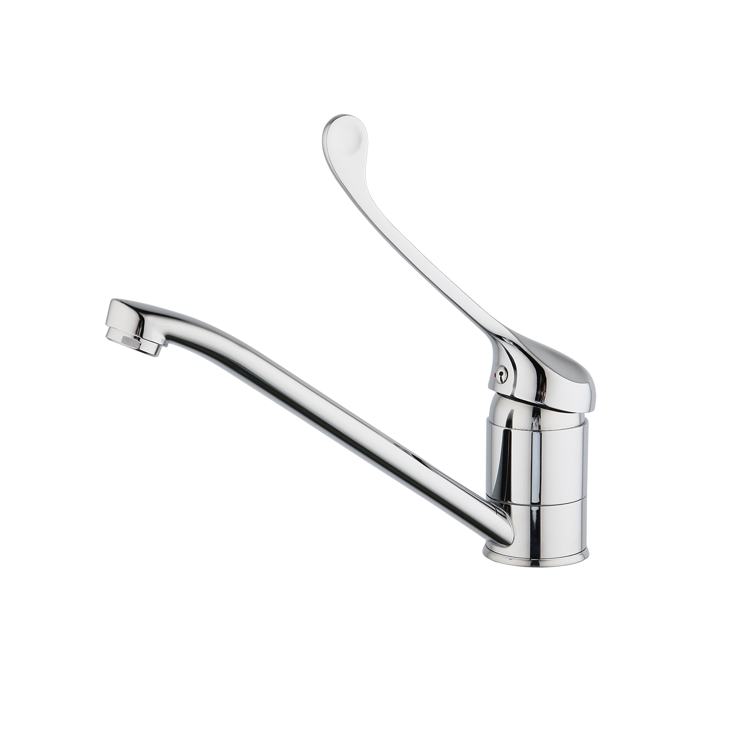 Medical Faucet Long Handle Single Hole Mixer Faucet Hospital Arm Touch Wash Taps