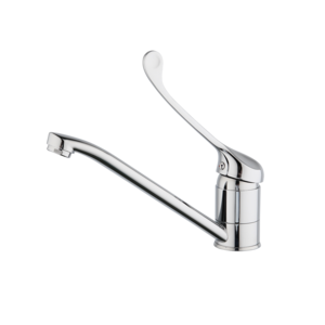 Medical Faucet Long Handle Single Hole Mixer Faucet Hospital Arm Touch Wash Taps