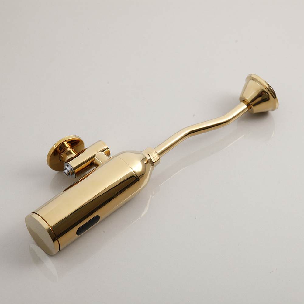 Bathroom Sensor Urinal Gold Toilet Automatic Flush Valve Sensor Urinal Wall Mounted Touch Faucet Urinal