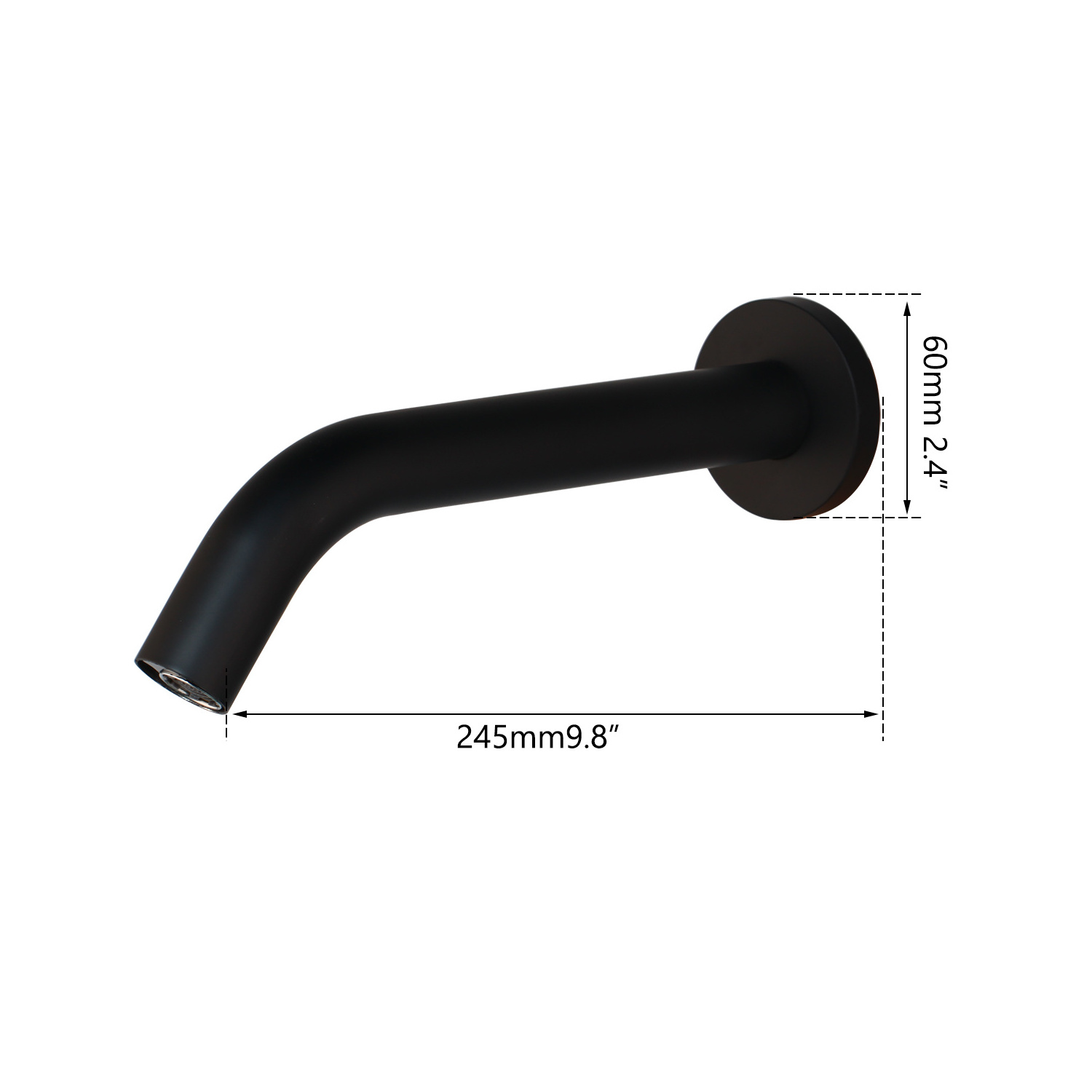 Black Lavatory Bathroom Faucet Wall Mount Sensor Faucet Automatic Hands Free Touch Sensor Sink Tap Faucet