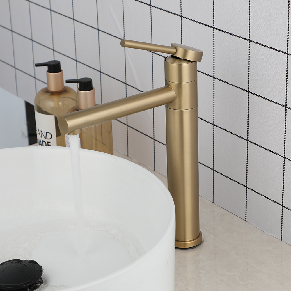 Bathroom Faucet Basin Sink Black and Golden Plated Tap Hot Cold Water Mixer Tap Deck Mounted Bathroom Faucets