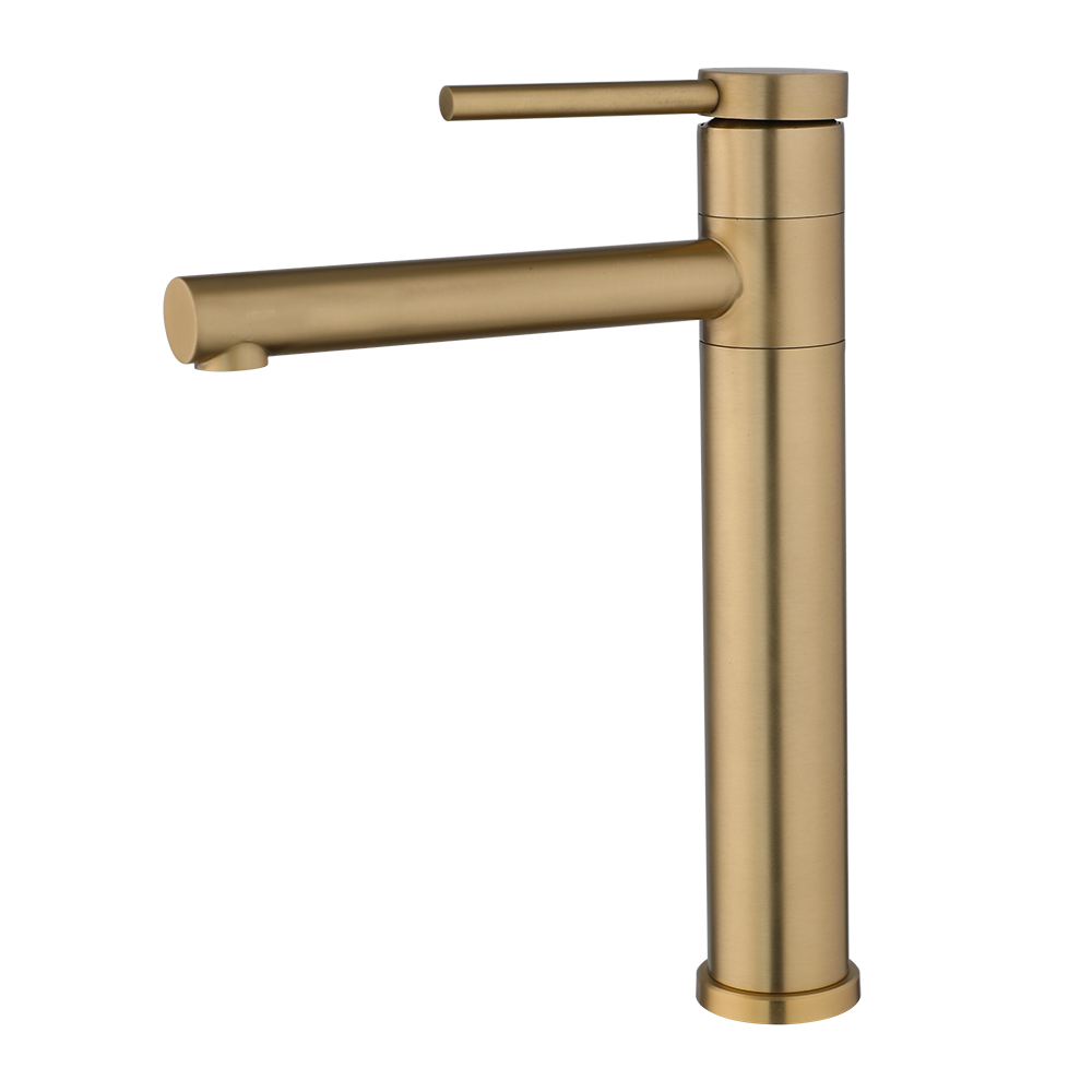 Bathroom Faucet Basin Sink Black and Golden Plated Tap Hot Cold Water Mixer Tap Deck Mounted Bathroom Faucets