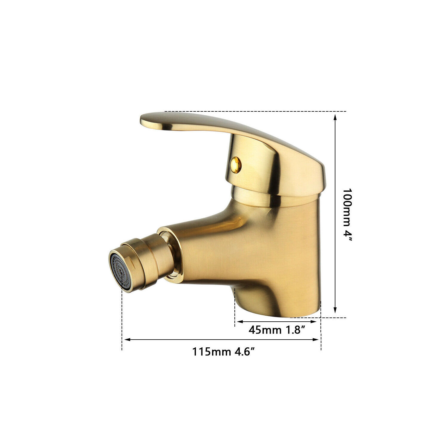 Brushed Gold Bathroom Bidet Faucet Solid Brass Wash Basin Sink Mixer Tap Waterfall Spout Hot & Cold Mixer Faucet