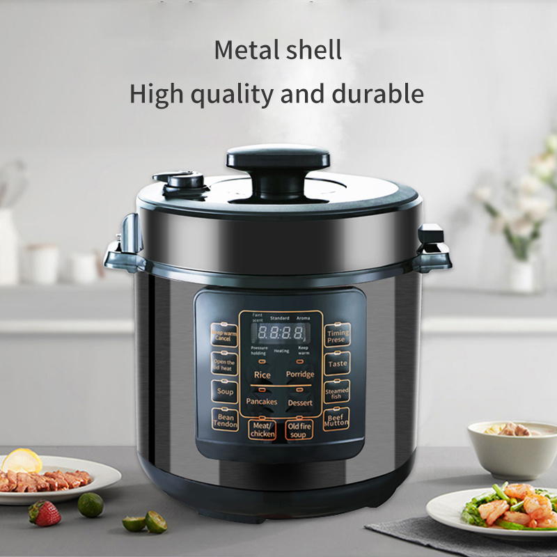 Pressure Cooker Stainless Steel Housing Non Stick Aluminium Liner Rice Cooker 6L Digital Electric Pressure Cooker Multi Function