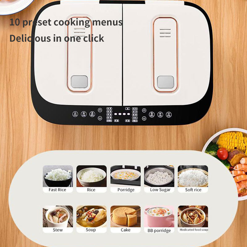 Factory Wholesale Professionnel 5L Electric Rice Cooker 10 In 1  Household Multi-Function Double Pot Digital Cuiseurs De Riz