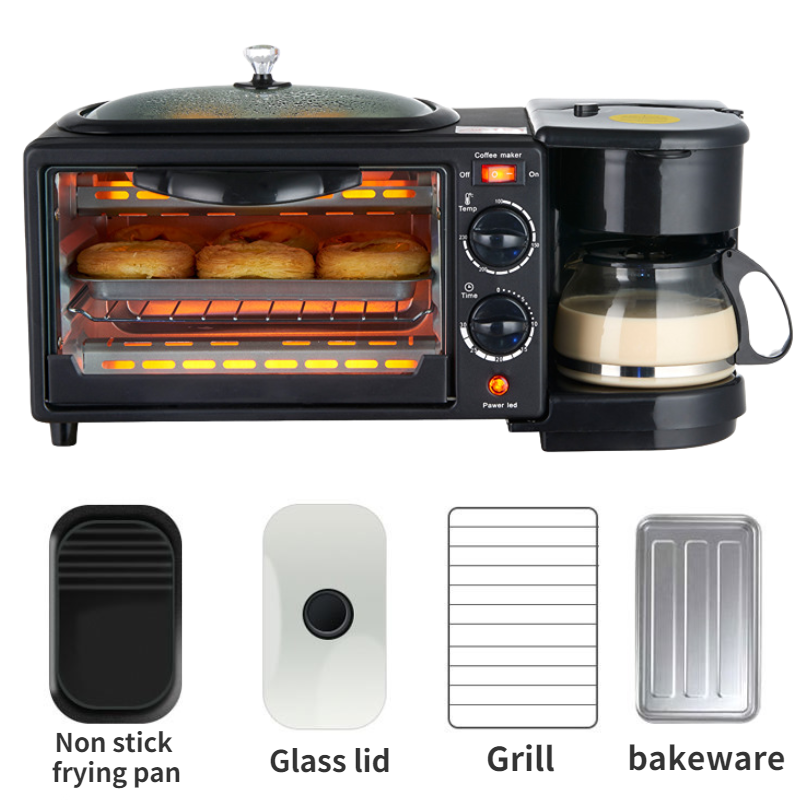 Small Kitchen Appliances Multifunctional 3 In 1 Breakfast Maker Machine Coffee Makers 3In1 Breakfast Maker Machine