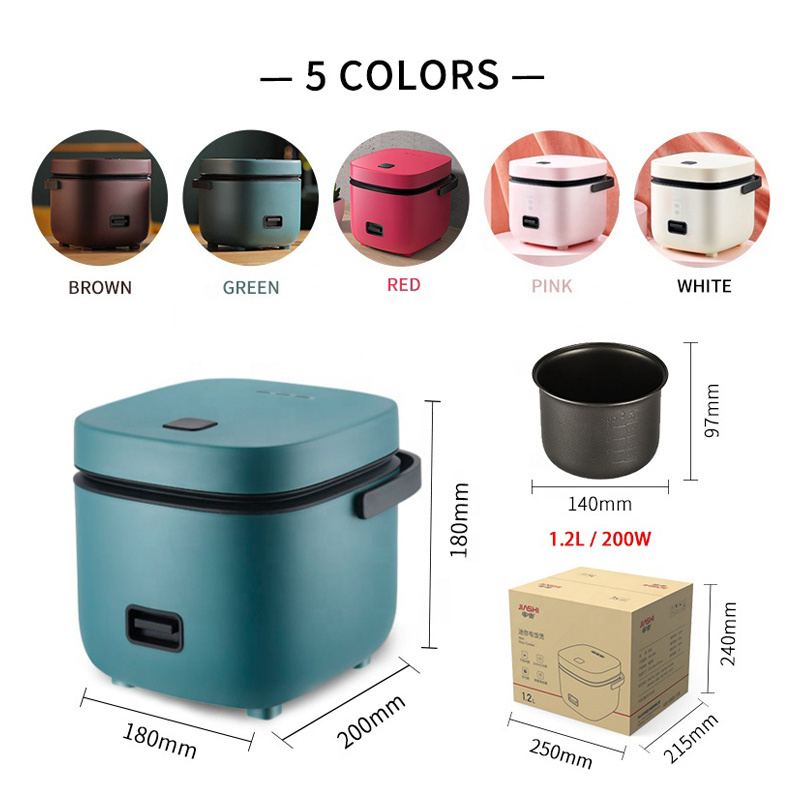 Home Appliances Small Kitchen Appliances Portable Rice Cooker With Steamer 1.2L 200W Electric Rice Cooker Mini