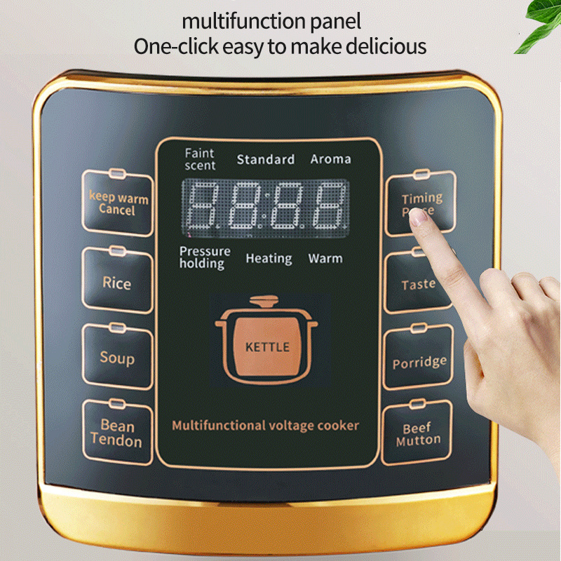 New Design 1000W 6L Large Capacity Digital Electric Pressure Cookers Multi Function Stainless Steel Smart Rice Cookers