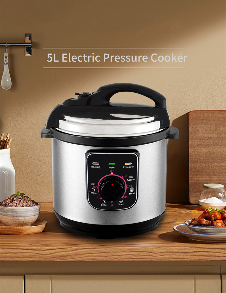 High Quality Stainless Steel Pressure Cooker 5 Liter Olla A Presion Non Stick Pressure Cooker Electric