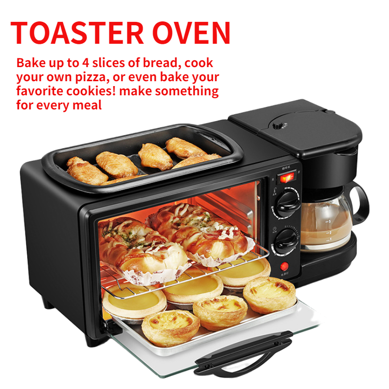 Ln Stock Electric Household Machine Breakfast Maker Machine With Toast Oven 3 In 1 Breakfast Makers