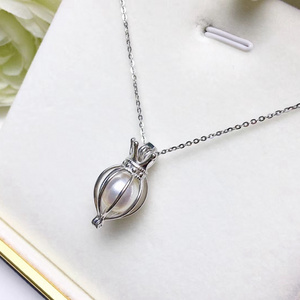 Wholesale love cube imperial crown 925 sterling silver pearl oyster cages pendant