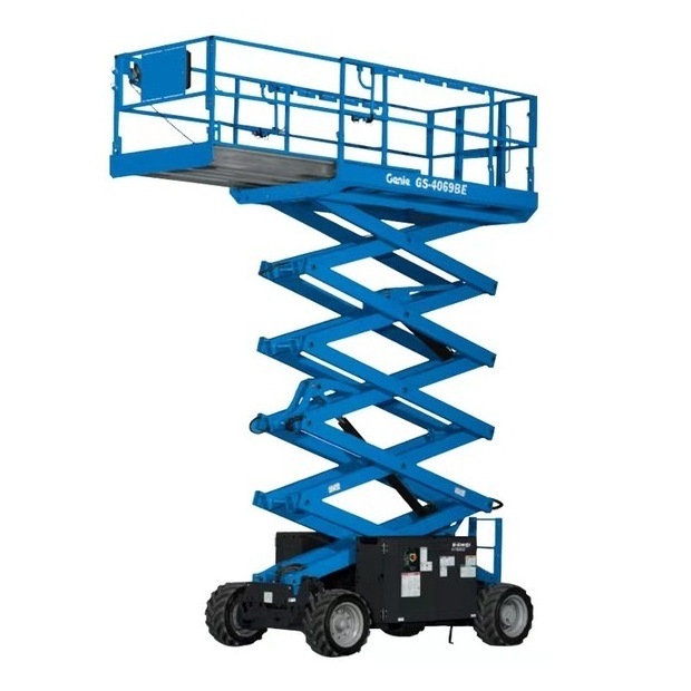 Rough terrain electric diesel hydraulic manned elevator driven self-propelled scissor lift