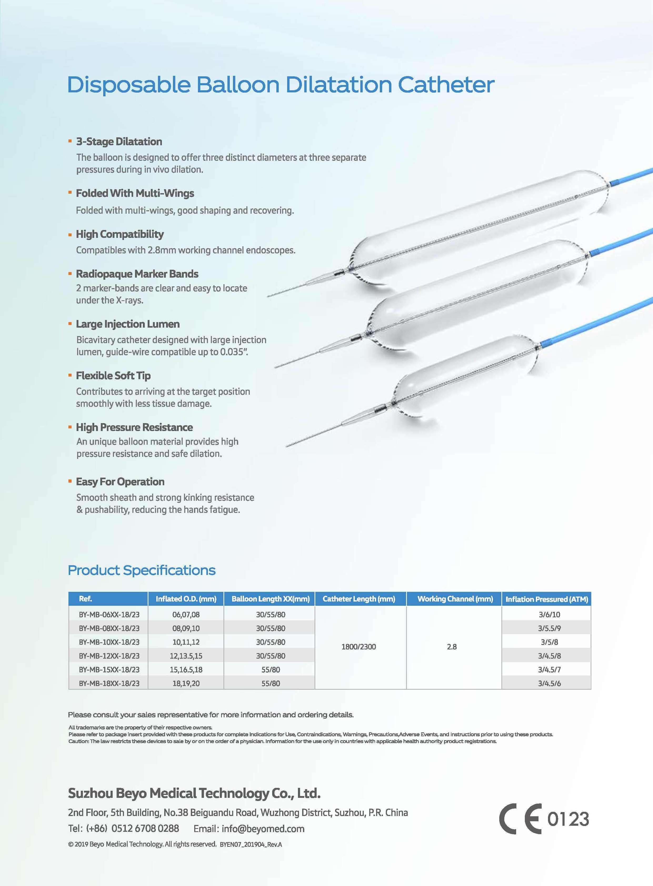 Disposable Multi-Stage Balloon Dilatation Catheter