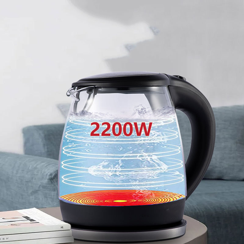 Fashion 1L High Capacity Power Rapid Boiling Automatic Power-off Glass Battery Electric Kettle