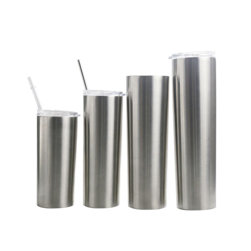 New Products 15oz 20oz 30oz 35oz Double Walled Straight Tumblers Sublimation Stainless Steel Tumbler With Lid