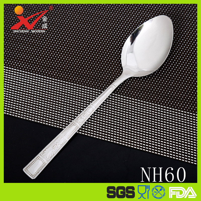 Wholesale Stainless Steel Cutlery Spoon Durable Reusable Dinnerware Spoon