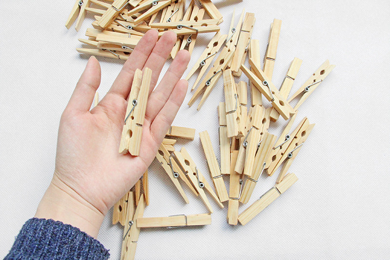 7.2cm 50pcs Birch Wooden Peg Natural Clothes Drying Wooden Clothespins Photo Pegs Wooden Clips Hardwood Clothes Pegs