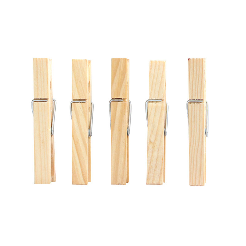 7.2cm 50pcs Birch Wooden Peg Natural Clothes Drying Wooden Clothespins Photo Pegs Wooden Clips Hardwood Clothes Pegs