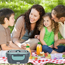 Portable 1.5L Electric Lunch Box Stainless Steel Food Warmer & Heater for Car & Home 220V/12V Leak Proof Storage Container