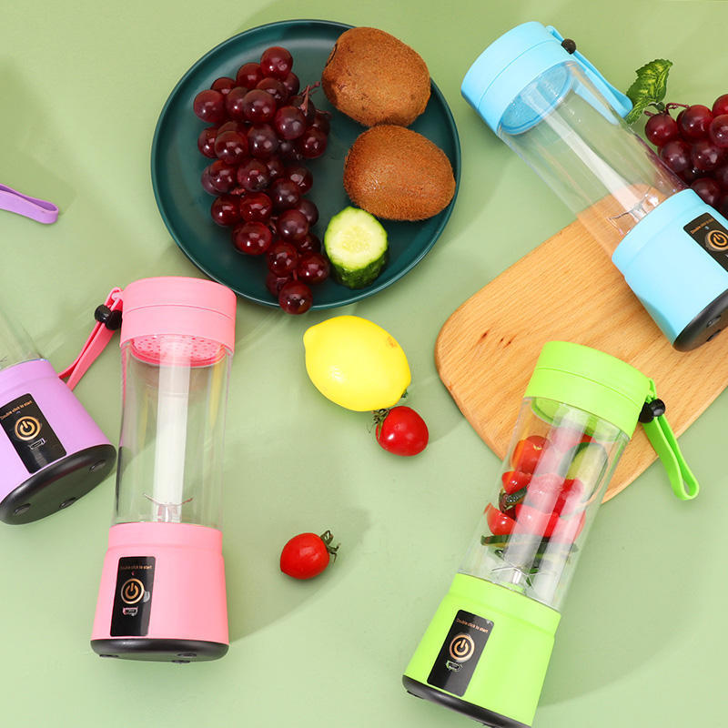 Hot Selling 380ml Mini Juicer Cup Fashion Stainless Steel Portable Fruit Hand Juicer Blender Fresh Fruit Juicer