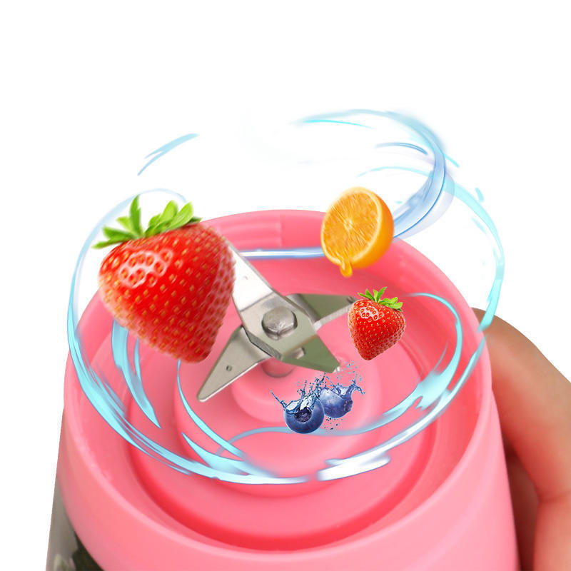 Hot Selling 380ml Mini Juicer Cup Fashion Stainless Steel Portable Fruit Hand Juicer Blender Fresh Fruit Juicer