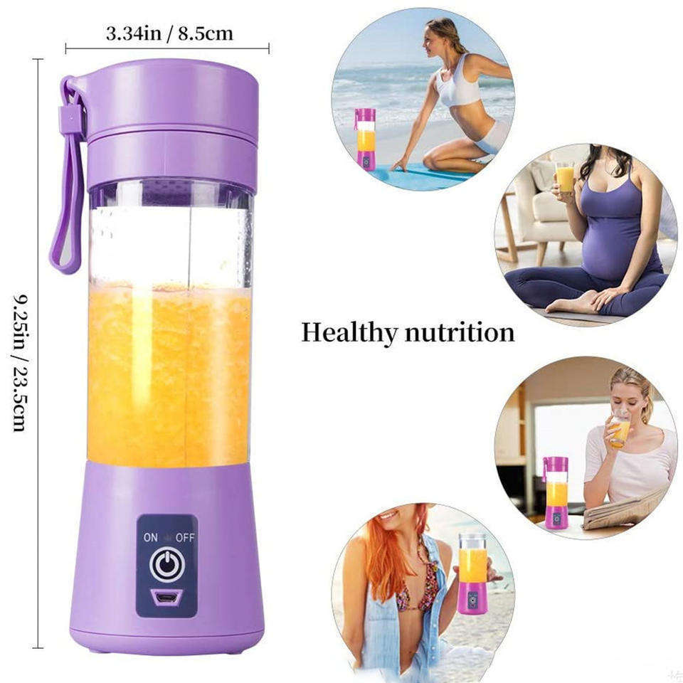 Hot Selling 380ml Mini Juicer Cup Fashion Stainless Steel Portable Fruit Hand Juicer Blender Fresh Fruit Juicer